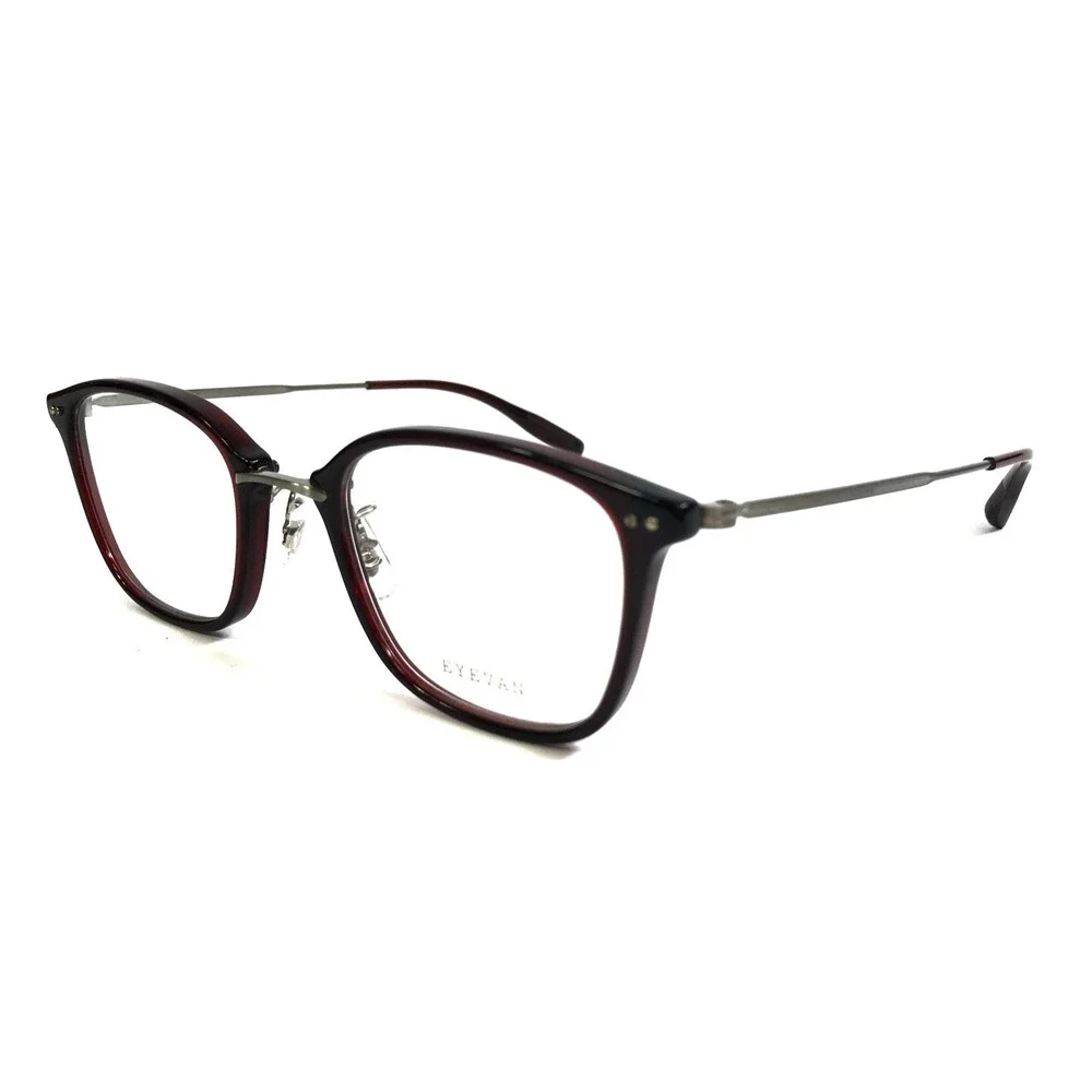 Eyevan Eyeglasses Frames MacDougal DBE Dark Burgundy Antique Gray 48-22-145